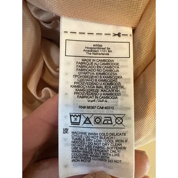 ADIDAS ORIGINALS Women's Adicolor Classics TRACEABLE Parley Dress, Magic Beige - Picture 9 of 10